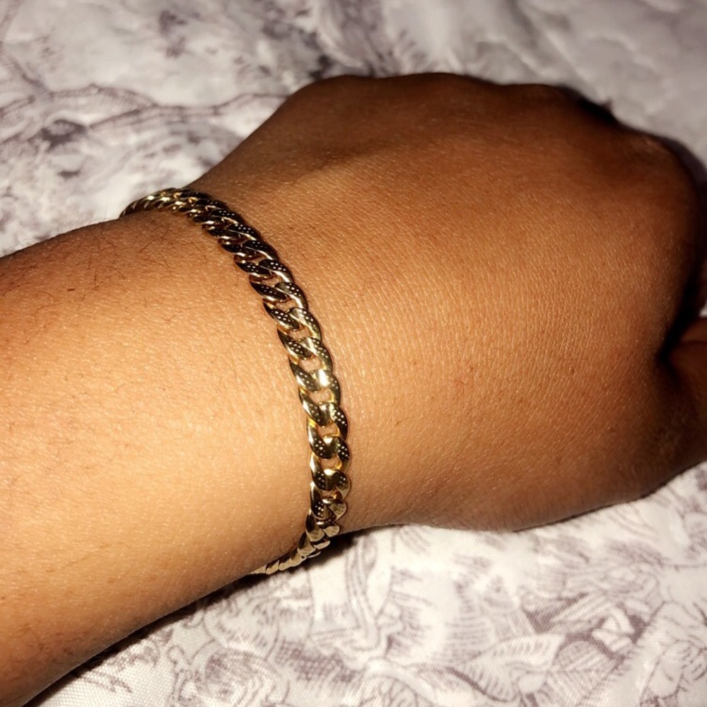 Cuban link gold bracelet